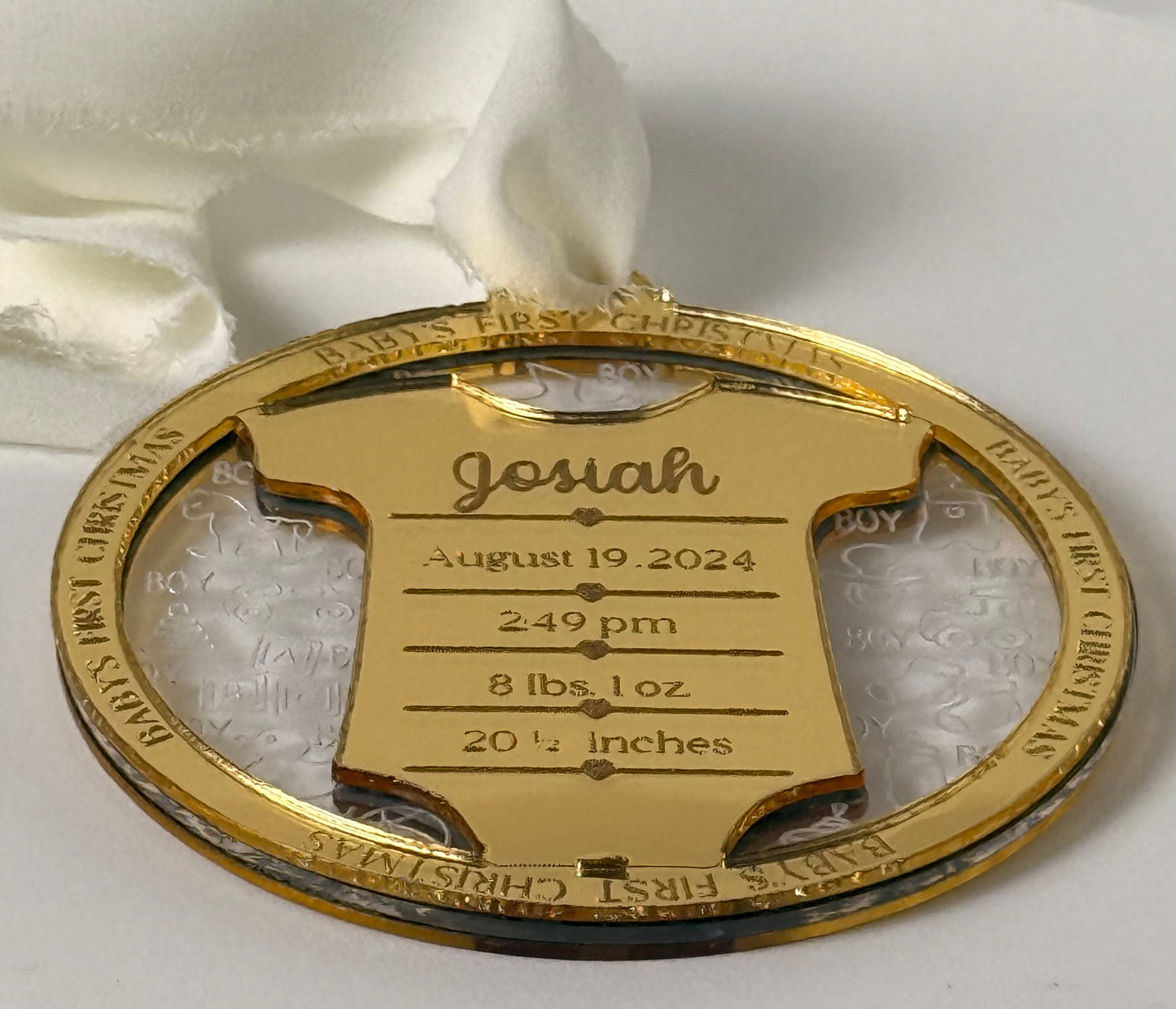 Personalized Baby's First Christmas Ornament – Custom Keepsake Gift