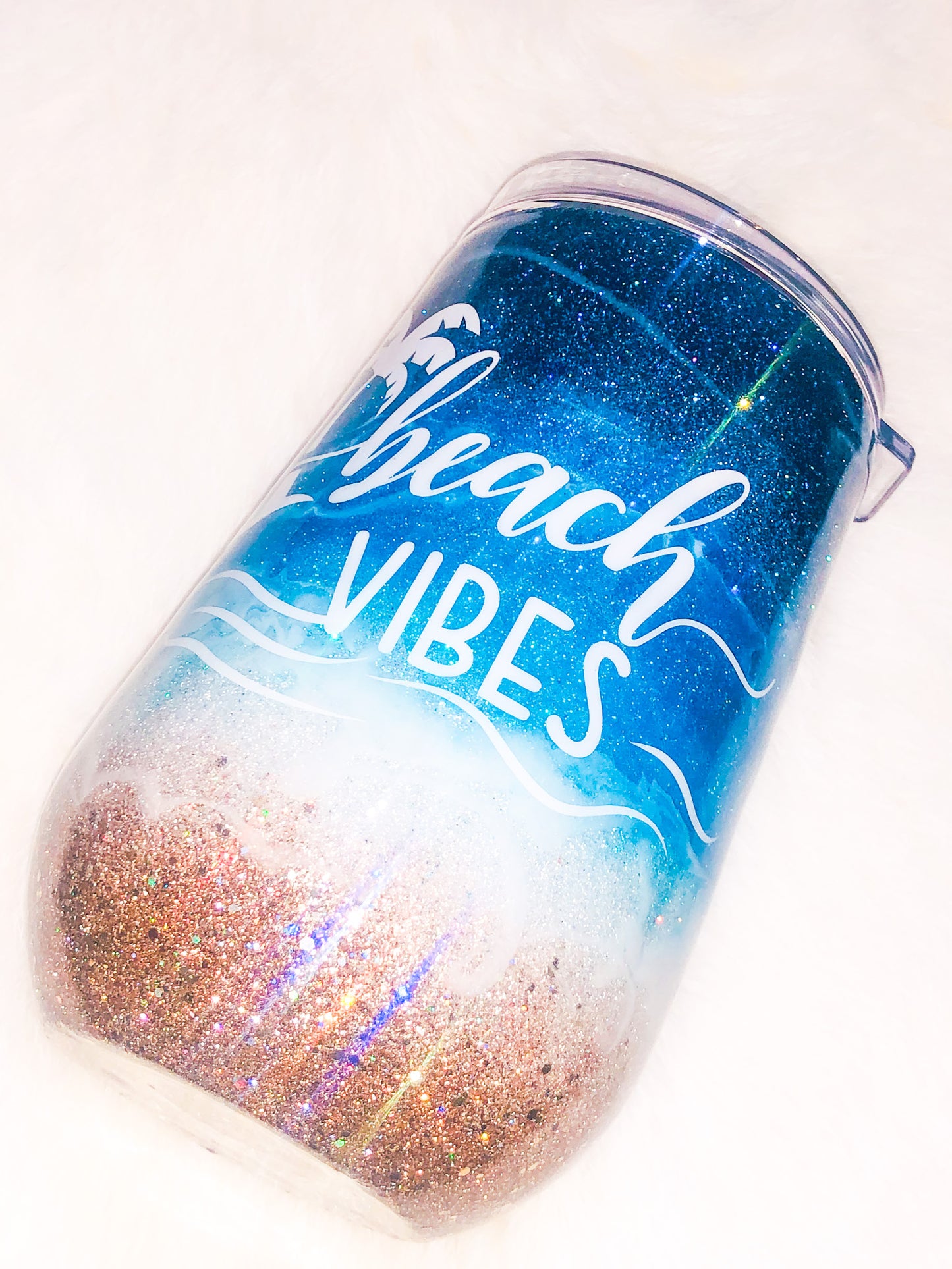 Beach Vibes Wine Tumbler