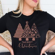 Rose Gold Merry Christmas T-Shirt