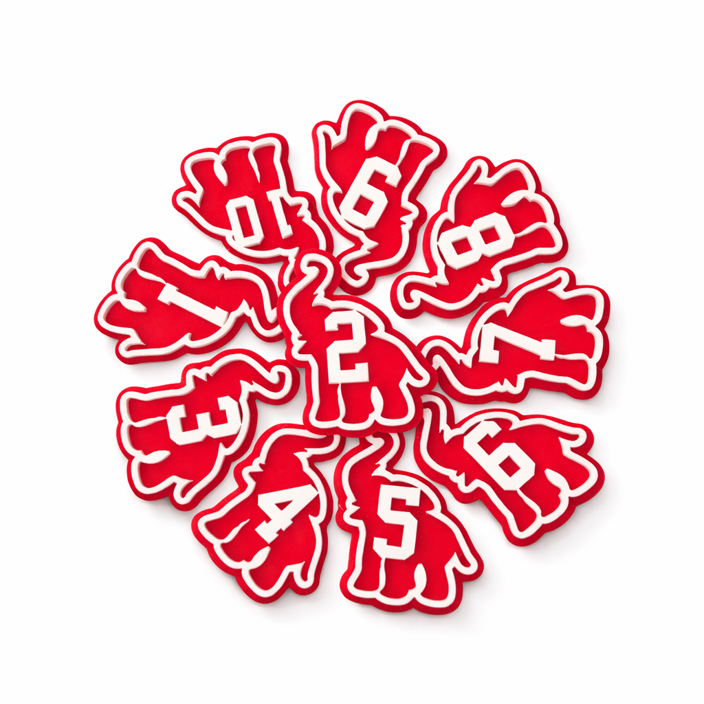 Elephant Number Pins