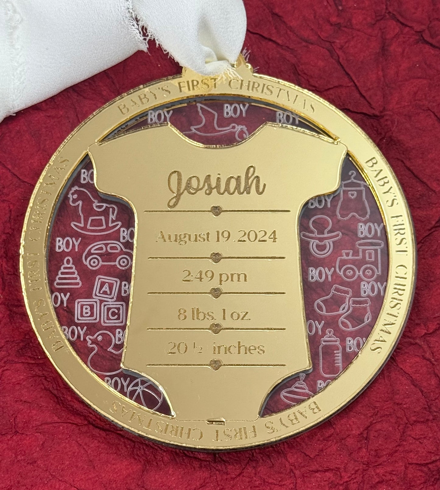 Personalized Baby's First Christmas Ornament – Custom Keepsake Gift
