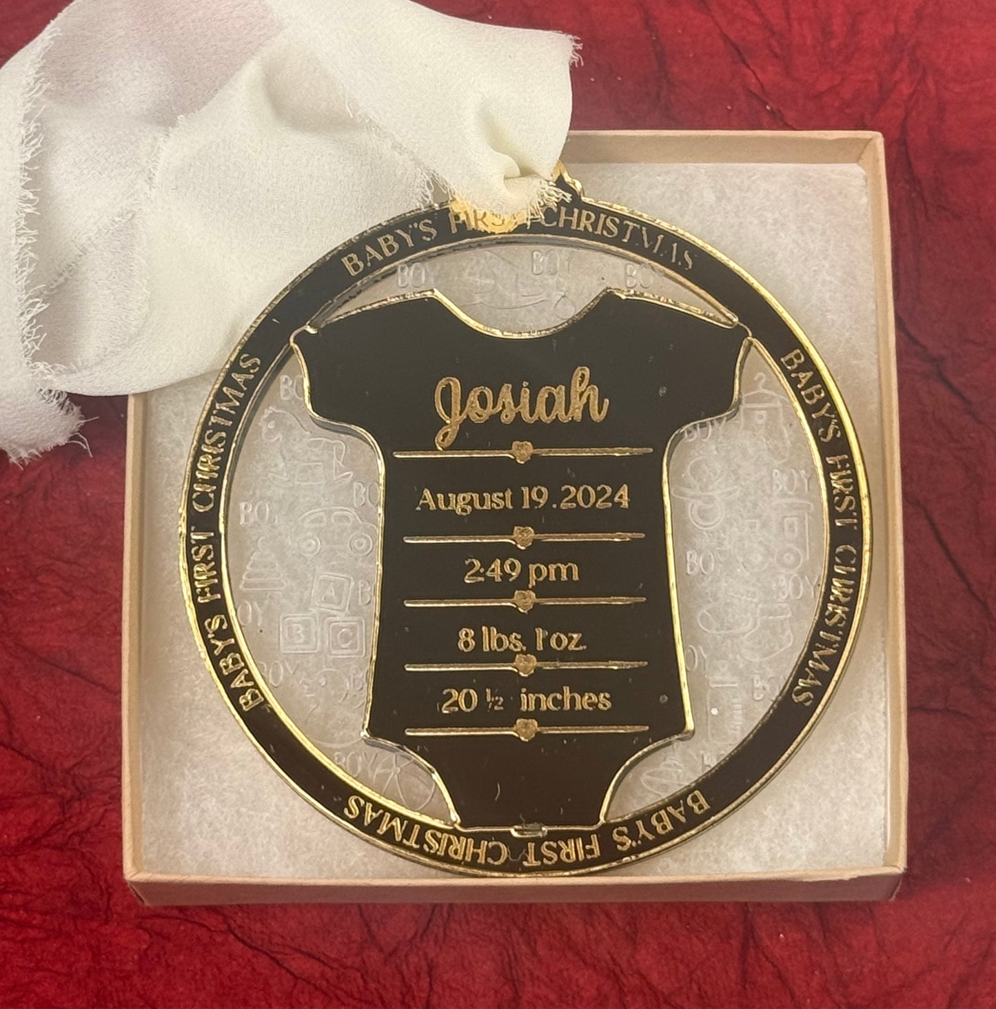 Personalized Baby's First Christmas Ornament – Custom Keepsake Gift