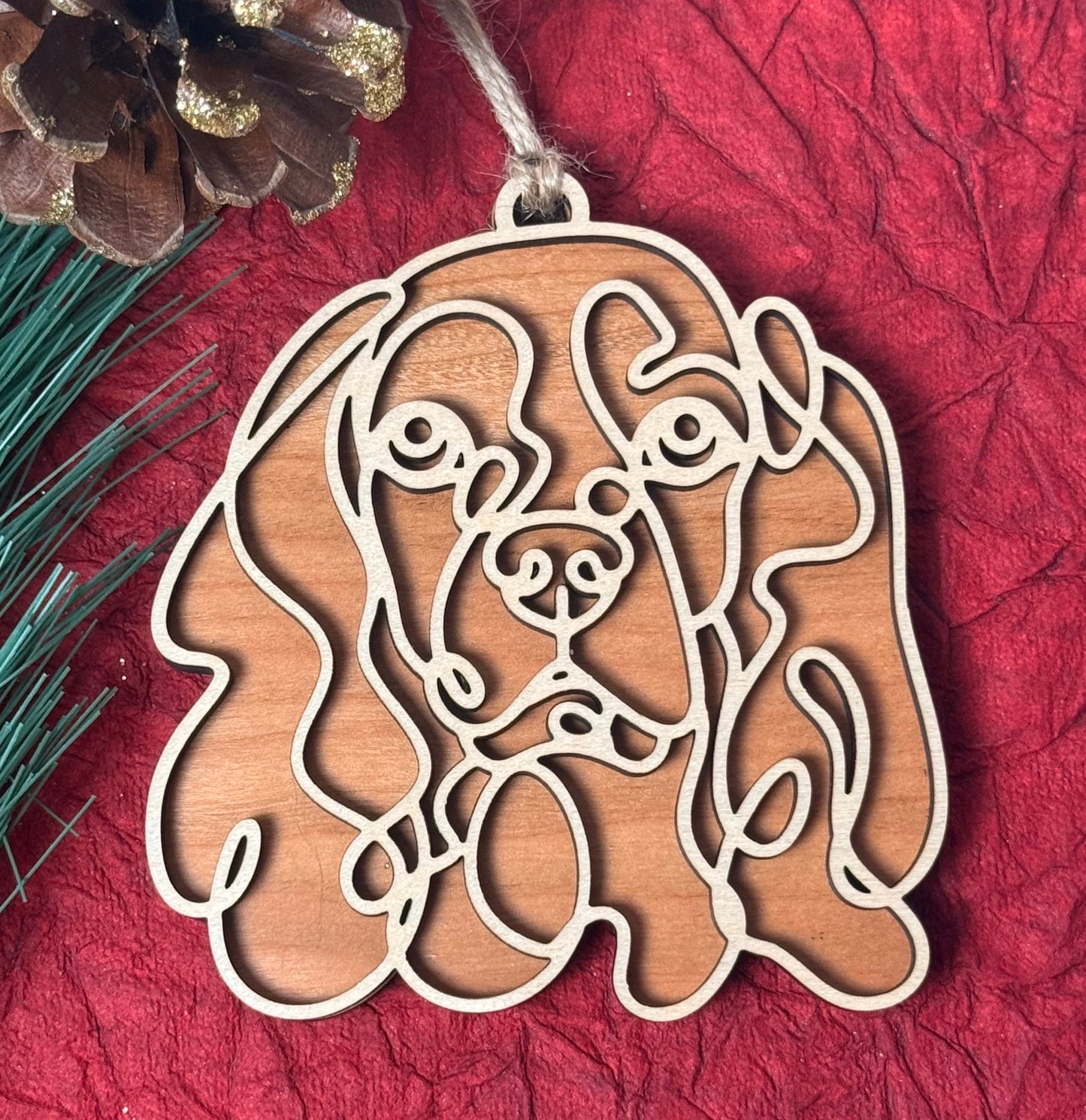 Wooden Dog Ornament