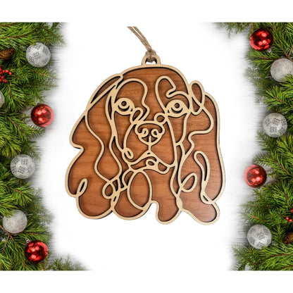 Wooden Dog Ornament
