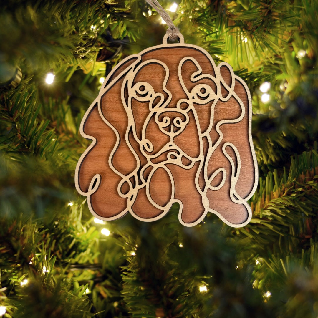Wooden Dog Ornament