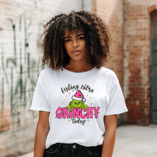 "Feeling Extra Grinchy" Holiday Graphic T-Shirt