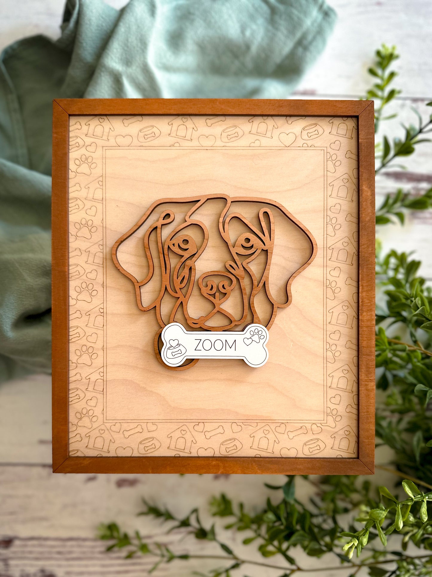 Wooden Dog Ornament