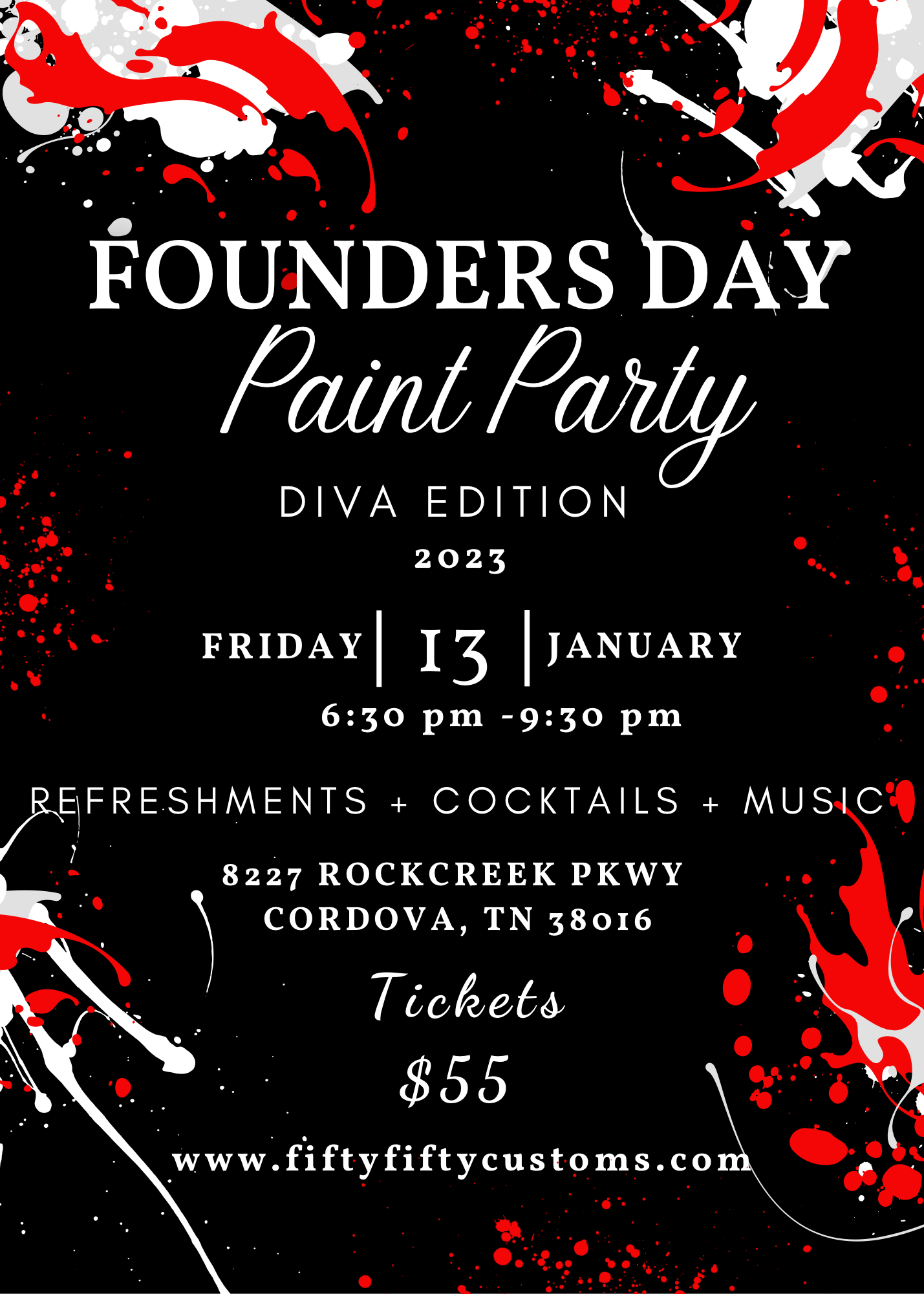Founders Day Paint Party - Diva Edition