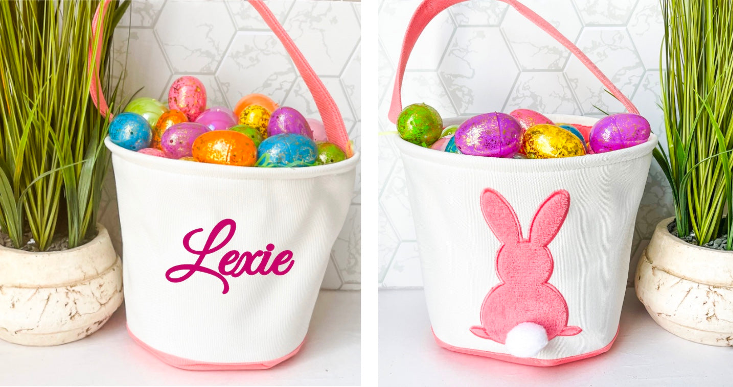 Pink Bunny Easter Basket