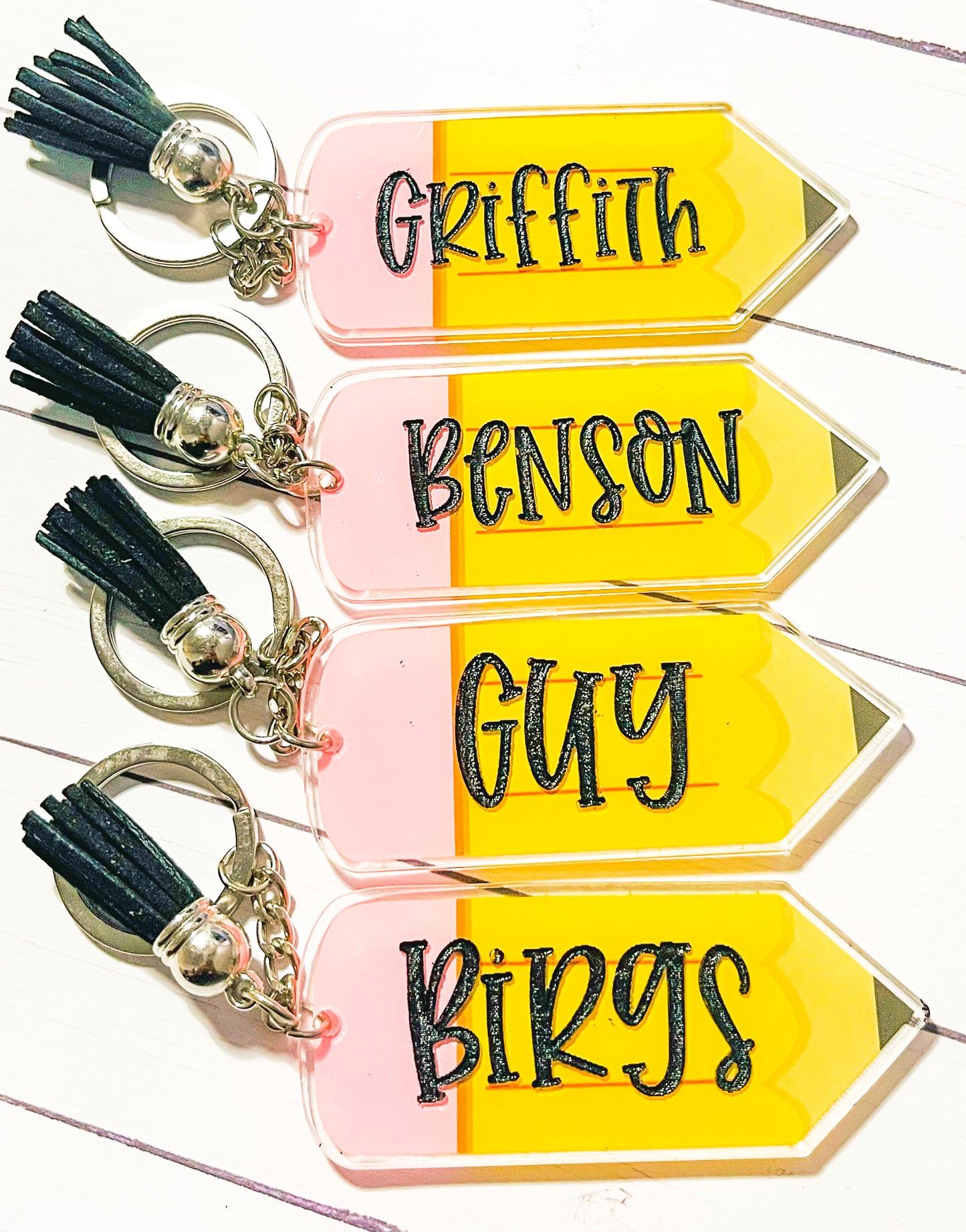 Personalized Pencil Keychain