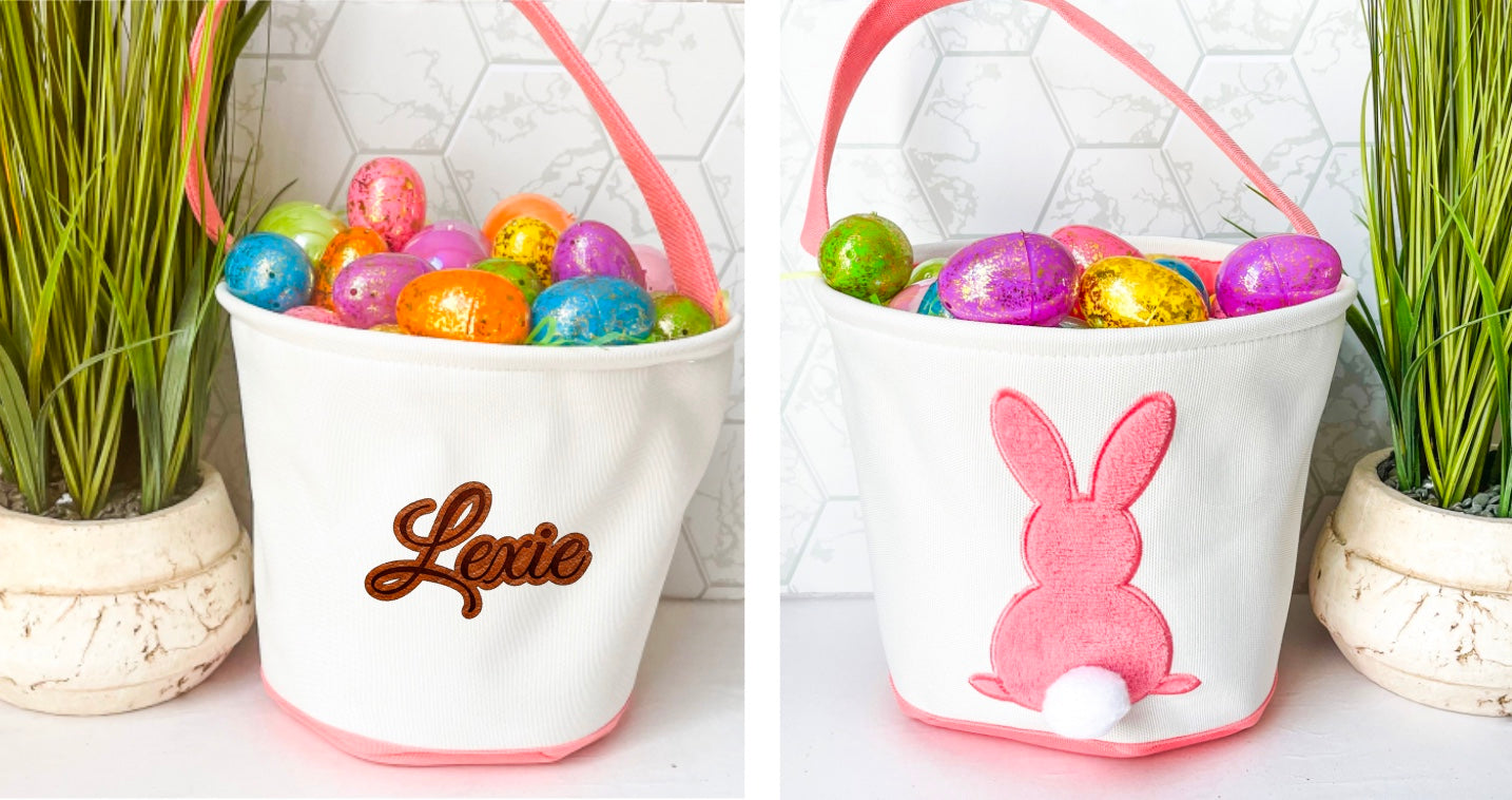 Pink Bunny Easter Basket
