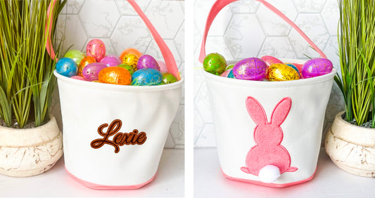 Pink Bunny Easter Basket